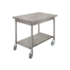 HorecaTraders table de travail en acier inoxydable | L 1200 x P 700 x H 900 mm | 2 tailles