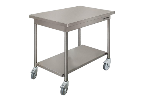  HorecaTraders table de travail en acier inoxydable | L 1200 x P 700 x H 900 mm | 2 tailles 