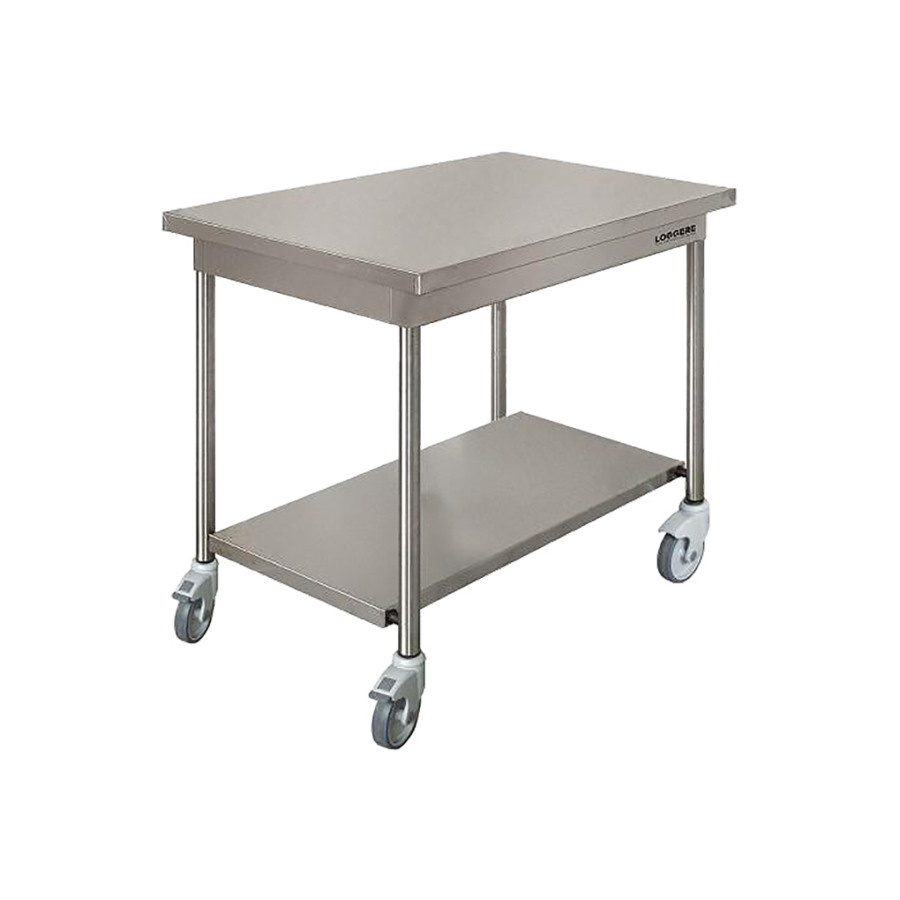 table de travail en acier inoxydable | L 1200 x P 700 x H 900 mm | 2 tailles