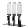 HorecaTraders ASEPT Portionspumpe 592 ml; 3er-Set Spender mit 3 Fifo-Flaschen