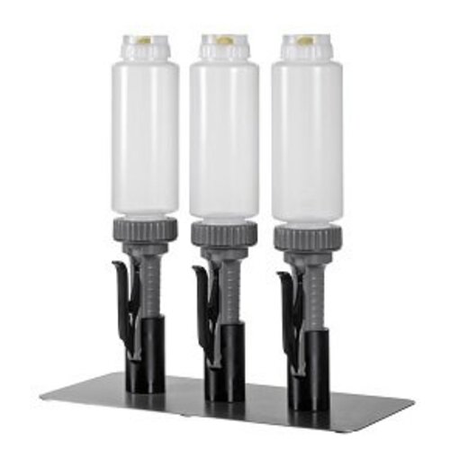  HorecaTraders Pompe doseuse ASEPT 592 ml ; ensemble de 3 distributeurs avec 3 bouteilles Fifo 