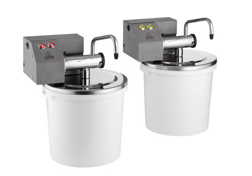  HorecaTraders DispoJet GELB | Automatischer Spender | Ø275x(h)255 mm | 10 Liter 