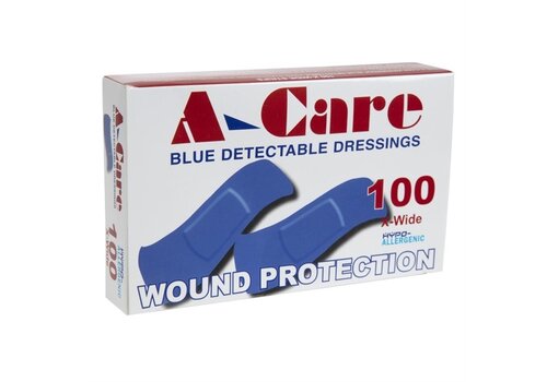  HorecaTraders Blue standard plasters | 75x25mm | 100 pieces 