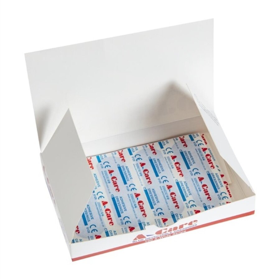 Blue standard plasters | 75x25mm | 100 pieces