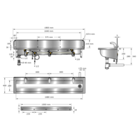 Lavoir | acier inoxydable | Incl. robinets | 6 tailles