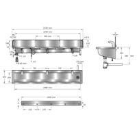Lavoir | acier inoxydable | Incl. robinets | 6 tailles