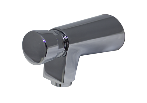  HorecaTraders Robinet mural à fermeture automatique | eau chaude et froide | Longueur 139 mm 