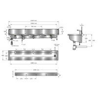 Lavoir | acier inoxydable | Incl. robinets | 6 tailles
