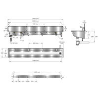 Lavoir | acier inoxydable | Incl. robinets | 6 tailles