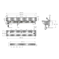 wastrog | RVS | Incl. kranen  | 6 formaten