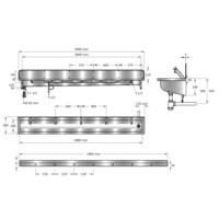 wastrog | RVS | Incl. kranen  | 6 formaten