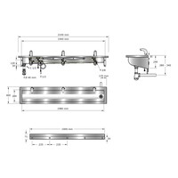 bac à linge | acier inoxydable | Incl. robinets infrarouges | 6 tailles