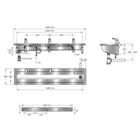 Wastrog | RVS | Incl. infrarood kranen | 6 formaten