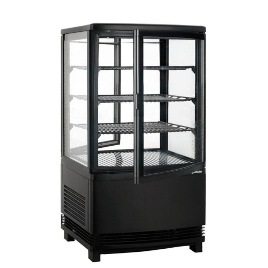 Refrigerated Display | Black | 58 Liter | 43.5x43.5x(h)84 cm