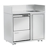 Bartscher Centre de rinçage mobile sur roues | 120x70x(h)120 cm | Acier inoxydable