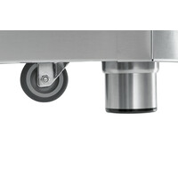 Mobile flushing center on wheels | 120x70x (h) 120 cm | Stainless steel