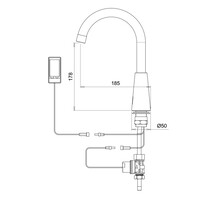 Robinet de laboratoire électrique | eau froide ou prémélangée