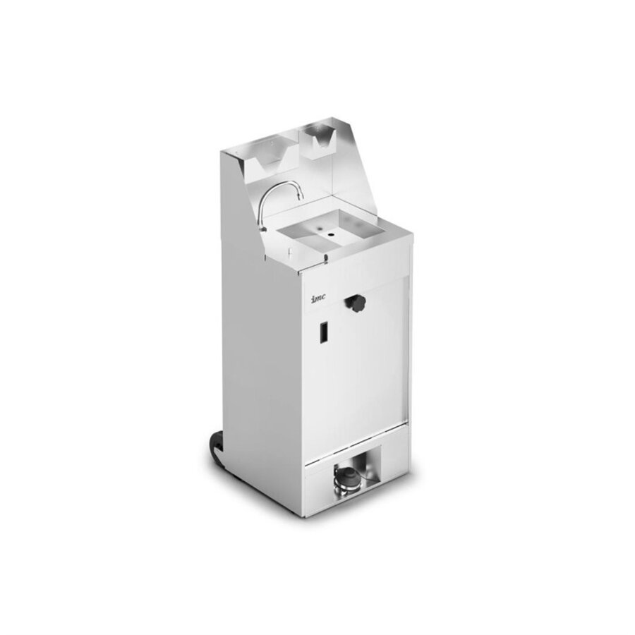 Lave-mains mobile en acier inoxydable | 122(h) x 51,5(l) x 54,3(p)cm