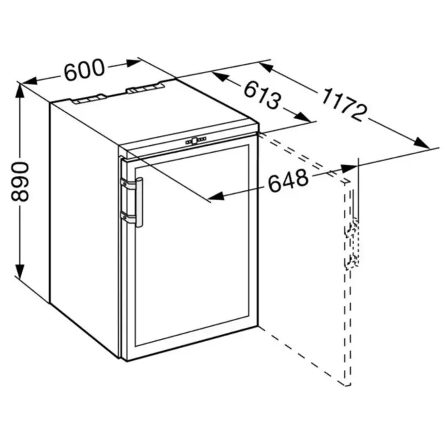 WKb 1812-22 wine storage cabinet | +5ºC to +20ºC | 134 liters | 66 bottles