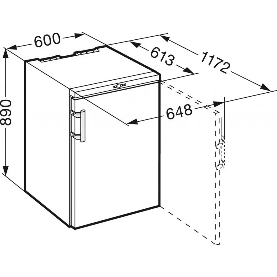 WKr 1811-22 Weinlagerschrank | +5ºC bis +20ºC | 128 Liter | 66 Flaschen