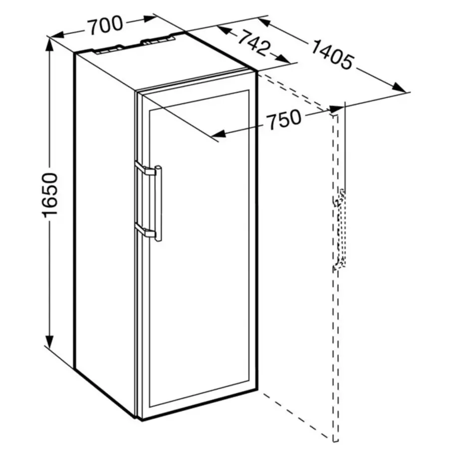 WKt 4552-22 wine storage cabinet | +5ºC to +20ºC | 436 liters | 200 bottles