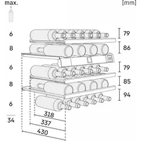 WTes 1672-22 Wine climate cabinet | +5ºC to +20ºC | 95 liters | 34 bottles