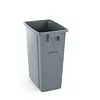HorecaTraders Plastic waste bin gray 60 L 455x315x (h) 580mm