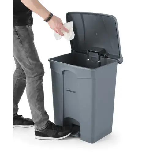  HorecaTraders Plastic Pedal Bin | gray | 68 liters | 2 formats 