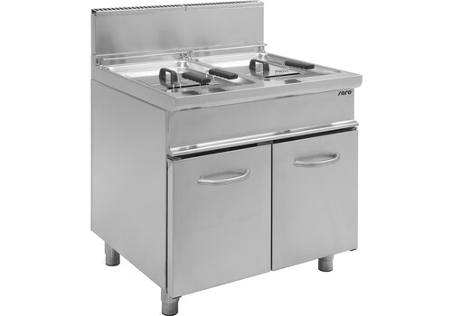  Saro Friteuse à gaz | 2x13L | acier inoxydable | 80(l)x70(p)x(h)85 cm 