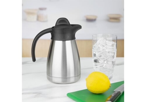  HorecaTraders Thermos flask with screw cap 0.5L, Brushed stainless steel 