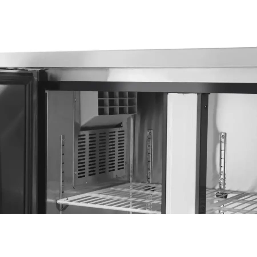 Gekühlte Werkbank mit 2 Türen 220 L - Edelstahl 1200x600x(h)886