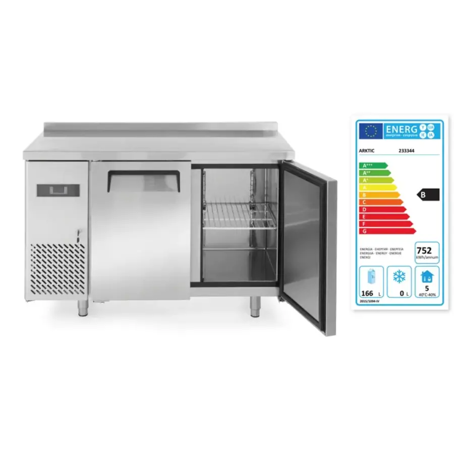 Koelwerkbank met 2 deuren220 L - Rvs 1200x600x(h)886