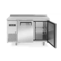 Refrigerated workbench with 2 doors 220 L - Stainless steel 1200x600x(h)886