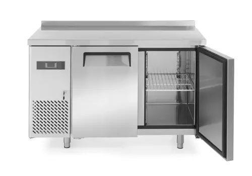  HorecaTraders Refrigerated workbench with 2 doors 220 L - Stainless steel 1200x600x(h)886 