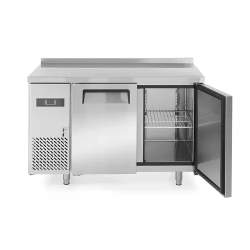  HorecaTraders Refrigerated workbench with 2 doors 220 L - Stainless steel 1200x600x(h)886 