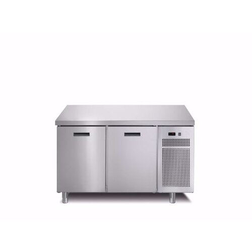  HorecaTraders Koelwerkbank -  126,6x70x90 cm - Softline RVS - 2 Deurs 