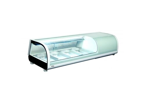  HorecaTraders Vitrine à sushis 42L 111,7x42x26,5cm avec porte coulissante 