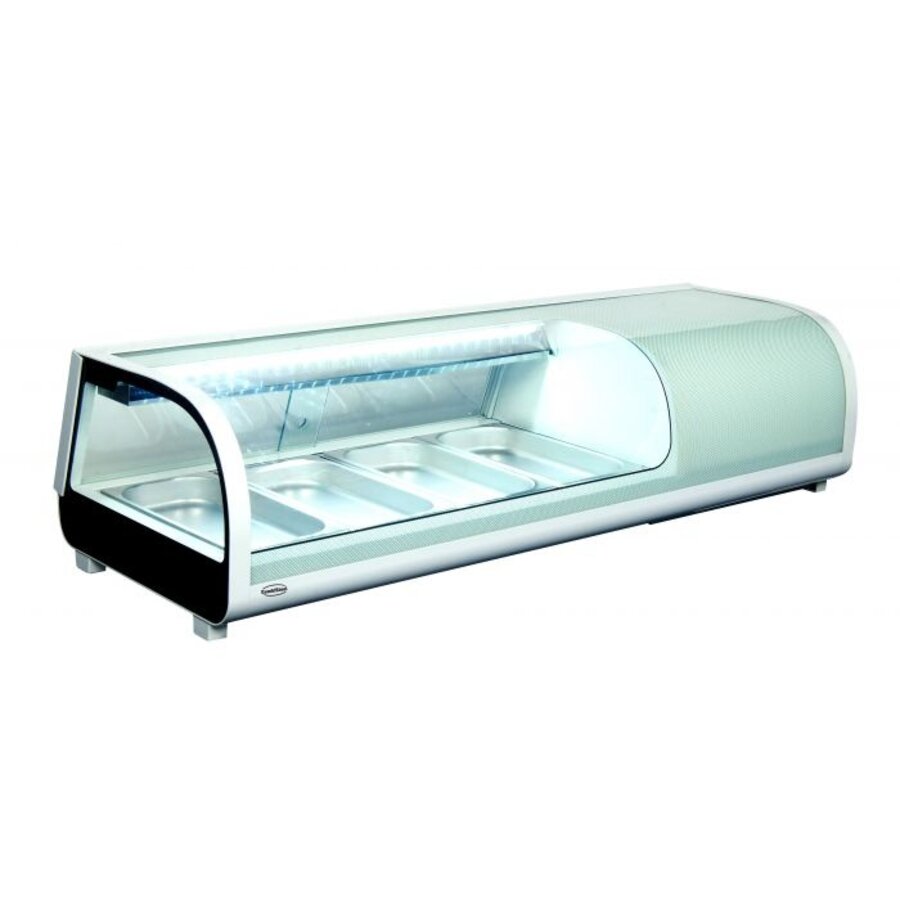 Vitrine à sushis 42L 111,7x42x26,5cm avec porte coulissante