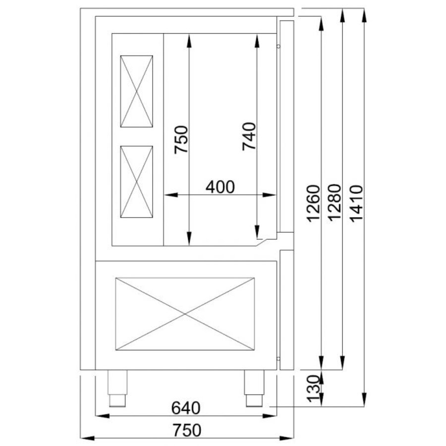 Cellule de refroidissement rapide 10x GN1/1 | Ligne Pro