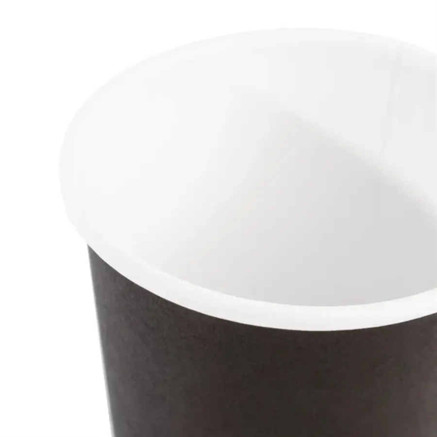 Gobelets à café recyclables HorecaTraders noirs 12 cl (1 000 pièces)
