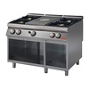 Gastro-M Profi Plattenherd mit Gasbackofen | 4 Brenner