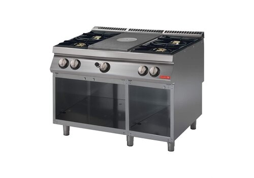  Gastro-M Professional plate stove with gas oven | 4 Burners 