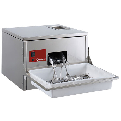  HorecaTraders Cutlery polishing machine for cutlery | 3000/3500 p/hour | Table model | 570x550xh400mm 