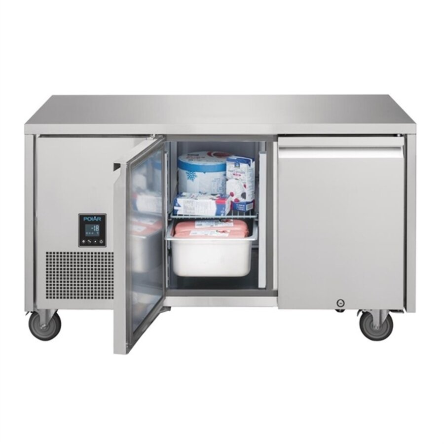 Polar U-series two-door freezer workbench 267L