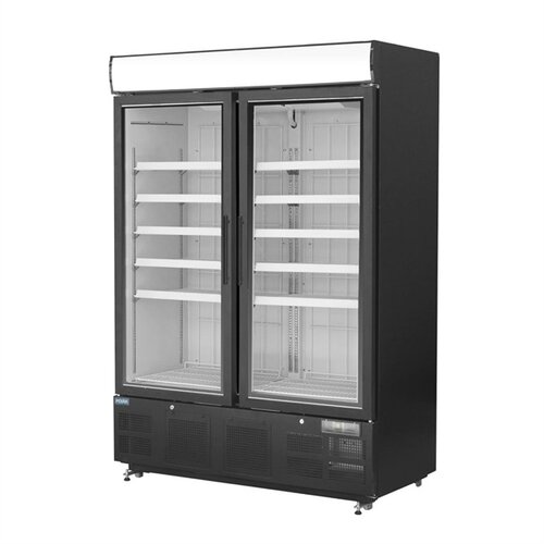  HorecaTraders Polar G-Series Staand Display Vriezer | 920Ltr  | Zwart 