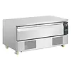 HorecaTraders Polar U-series compact refrigerator-freezer workbench | 1 drawer 3x GN 1/1 150mm | Stainless steel
