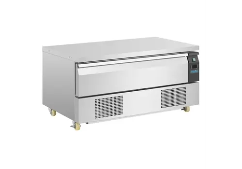  HorecaTraders Établi congélateur réfrigéré compact Polar série U | 1 tiroir 3x GN 1/1 150mm | Acier inoxydable 