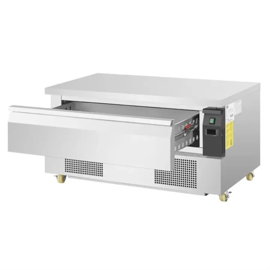 Polar U-series compact refrigerator-freezer workbench | 1 drawer 3x GN 1/1 150mm | Stainless steel