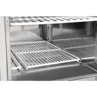 Polar G-series 2-door refrigerated workbench with top-mounted refrigerated display case | 256L | 118 x 90.3 x 70cm