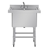 HorecaTraders Deep stainless steel sink | 77x60cm | 100 L |